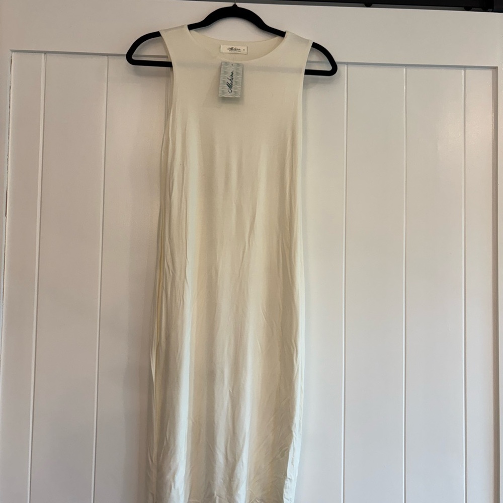 Sleeveless Cream Maxi Dress